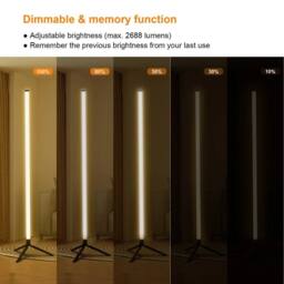 Havendro RGB LED Floor Lamp Corner Standing Mood Light Remote in White - thumbnail 4