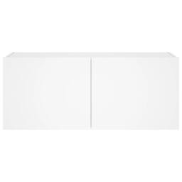 Berkfield Home TV Wall Cabinet with LED Lights White 100x35x41 cm - Size: 100 x 35 x 41 cm - thumbnail 9