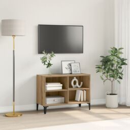 Berkfield Home TV Stand Artisan Oak Artisan Oak Engineered wood Medium TV Stand in Brown