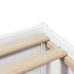 Berkfield Home Beautiful Bed Frame without Mattress White 150x200 cm King Size S - thumbnail 9