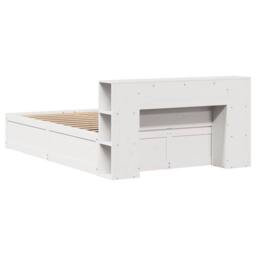 Berkfield Home Beautiful Bed Frame without Mattress White 150x200 cm King Size S - thumbnail 7