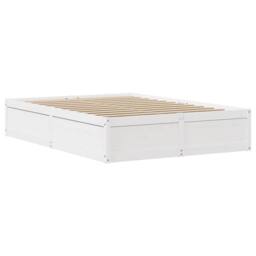Berkfield Home Beautiful Bed Frame without Mattress White 150x200 cm King Size S - thumbnail 5