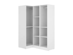 Vente-unique 3 - Door Corner Wardrobe - W132 Cm - White - LISTOWEL - thumbnail 8