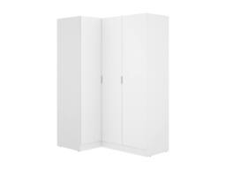 Vente-unique 3 - Door Corner Wardrobe - W132 Cm - White - LISTOWEL - thumbnail 7
