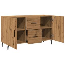 Berkfield Home Sideboard Artisian Oak 100x36x60 cm Engineered Wood in Brown - Size: 100 x 36 x 60 cm - thumbnail 5