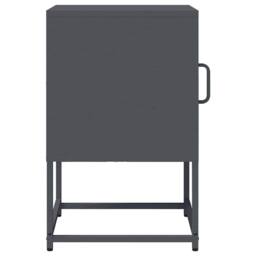 Berkfield Home Elegant Bedside Cabinet Anthracite 36x39x60.5 cm Cold-rolled Steel in Dark Grey - thumbnail 6