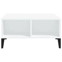 Berkfield Home Coffee Table White 60x60x30 cm Engineered Wood - Size: 60 x 60 x 30 cm - thumbnail 3