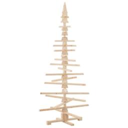 Berkfield Home Wooden Christmas Tree for Decoration 180 cm Solid Wood Pine in Brown
