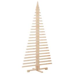 Berkfield Home Wooden Christmas Tree for Decoration 180 cm Solid Wood Pine in Brown - thumbnail 5