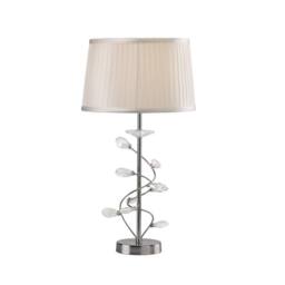 Netlighting Willow Table Lamp with White Shade 1 Light Polished Chrome Crystal in Silver - thumbnail 4