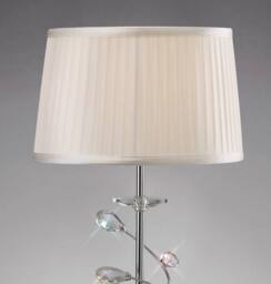 Netlighting Willow Table Lamp with White Shade 1 Light Polished Chrome Crystal in Silver - thumbnail 6