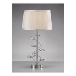 Netlighting Willow Table Lamp with White Shade 1 Light Polished Chrome Crystal in Silver - thumbnail 2