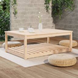 Berkfield Home Garden Table 121x82.5x45 cm Solid Wood Pine in Light Tan - thumbnail 3