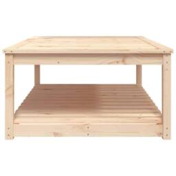 Berkfield Home Garden Table 121x82.5x45 cm Solid Wood Pine in Light Tan - thumbnail 6