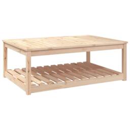 Berkfield Home Garden Table 121x82.5x45 cm Solid Wood Pine in Light Tan - thumbnail 1