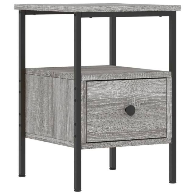 Berkfield Home Durable Bedside Cabinets 2 pcs Grey Sonoma 34x36x50 cm Engineered Wood - Size: 34 x 36 x 50 cm - image 1
