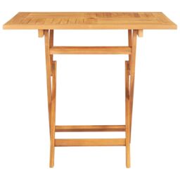 Berkfield Home Folding Garden Table 85x85x76 cm Solid Teak Wood in Brown - Size: 85 x 85 x 76 cm - thumbnail 3