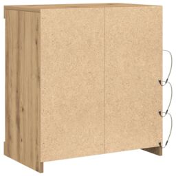 Berkfield Home Sideboard with LED Lights Artisan Oak 60, 5x37x67 cm in Brown - Size: 5 x 37 x 67 cm - thumbnail 7
