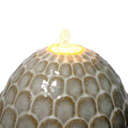 Primrose Grey Pineapple Ceramic Water Feature Fountain Cascade Lights H86cm - thumbnail 3