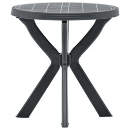 Berkfield Home Bistro Table Anthracite Ã˜70 cm Plastic in Black