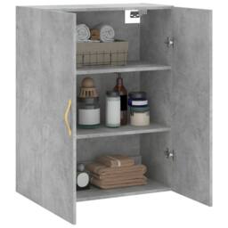 Berkfield Home Wall Mounted Cabinet Concrete Grey 69.5x34x90 cm - thumbnail 5