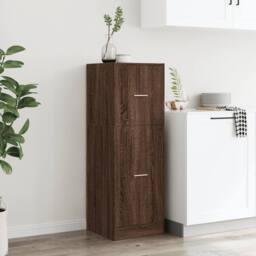 Berkfield Home Apothecary Cabinet Brown Oak 40x41x118 cm Engineered Wood - Size: 40 x 41 x 118 cm - thumbnail 4