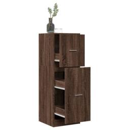 Berkfield Home Apothecary Cabinet Brown Oak 40x41x118 cm Engineered Wood - Size: 40 x 41 x 118 cm - thumbnail 2
