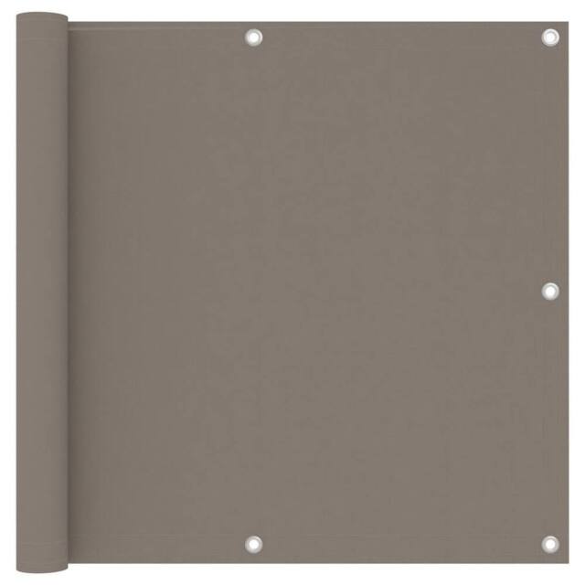 Berkfield Home Balcony Screen Taupe 90x300 cm Oxford Fabric in Beige - image 1