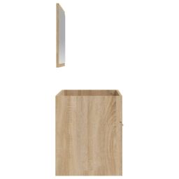 Berkfield Home Bathroom Cabinet with Mirror Sonoma Oak Engineered Wood in Brown - thumbnail 6