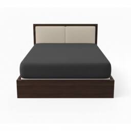 Snug City Satin Stripe Soft Touch Fitted Sheet 40cm Extra Deep Skirt Bed Linen in Grey - Size: Double - thumbnail 2