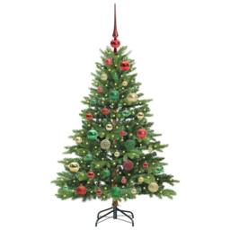 Berkfield Home Artificial Christmas Tree with 150 LEDs Green 120 cm PE & PVC - thumbnail 3