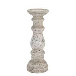 Love Lace Stone Ceramic Column Candle Holder - thumbnail 1
