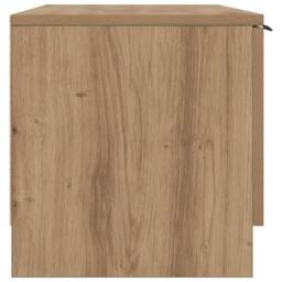 Berkfield Home TV Cabinet Artisan Oak 102x35x36.5 cm Engineered Wood in Brown - thumbnail 6
