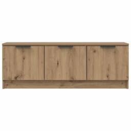 Berkfield Home TV Cabinet Artisan Oak 102x35x36.5 cm Engineered Wood in Brown - thumbnail 5