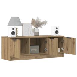 Berkfield Home TV Cabinet Artisan Oak 102x35x36.5 cm Engineered Wood in Brown - thumbnail 3