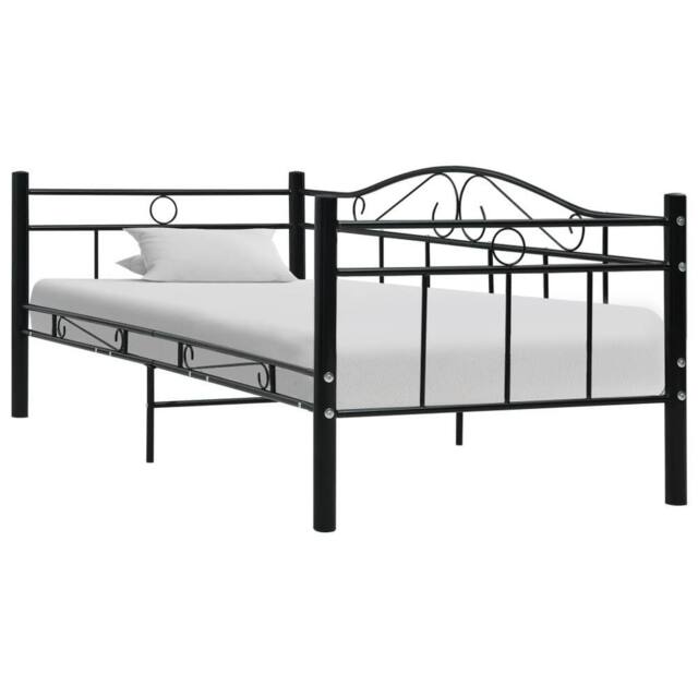 Berkfield Home Bed Frame Black Metal 90x200 cm - image 1