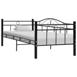 Berkfield Home Bed Frame Black Metal 90x200 cm - thumbnail 1