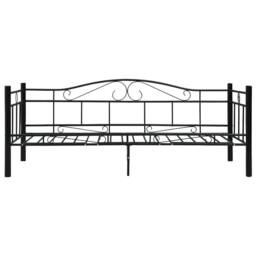 Berkfield Home Bed Frame Black Metal 90x200 cm - thumbnail 4