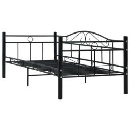 Berkfield Home Bed Frame Black Metal 90x200 cm - thumbnail 3