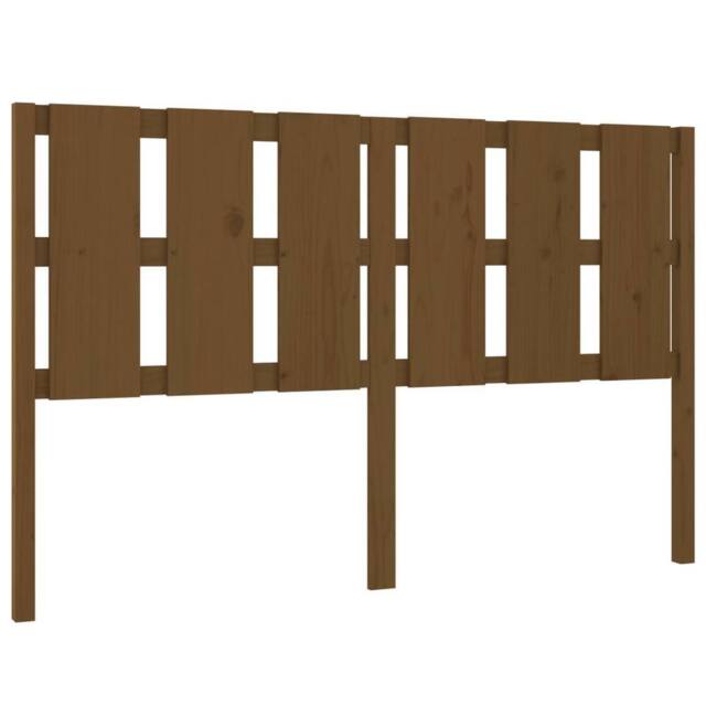 Berkfield Home Bed Headboard Honey Brown 155.5x4x100 cm Solid Wood Pine - image 1