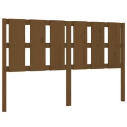 Berkfield Home Bed Headboard Honey Brown 155.5x4x100 cm Solid Wood Pine - thumbnail 1
