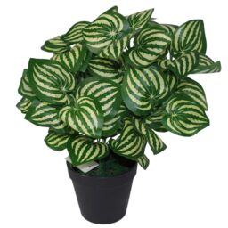 Leaf Artificial Foliage Plant Pot 40cm Watermelon Realistic House Plants Botanik in Green - thumbnail 3
