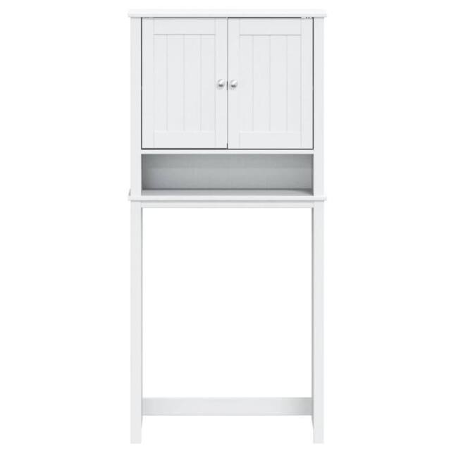 Berkfield Home Beautiful Washing Machine Cabinet BERG White 76x27x164.5 cm Solid Wood - image 1