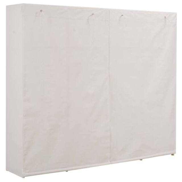 Berkfield Home Wardrobe White 200x40x170 cm Fabric - Size: 200 x 40 x 170 cm - image 1