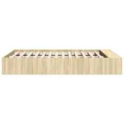 Berkfield Home Bed Frame without Mattress Sonoma Oak 120x200 cm in Brown - Size: Small Double - thumbnail 5