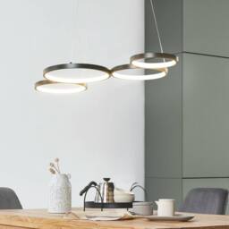Wyld and Coco Pendant Lamp - Black Aluminium Five-Ring Integrated LED - thumbnail 1