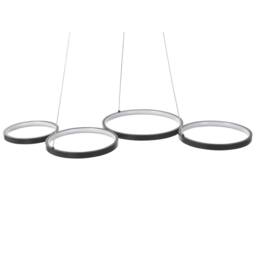 Wyld and Coco Pendant Lamp - Black Aluminium Five-Ring Integrated LED - thumbnail 4