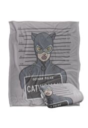 DC Comics Batman The Catwoman Mugshot Blanket 152 x 127 cm in White - thumbnail 2