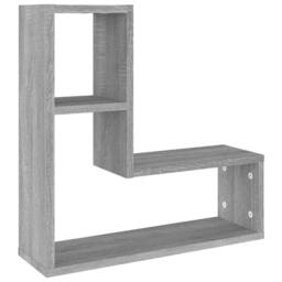 Berkfield Home Wall Shelves 2 pcs Grey Sonoma 50x15x50 cm Engineered Wood - Size: 50 x 15 x 50 cm - thumbnail 4