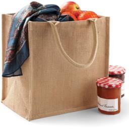 Westford Mill Jute Mini Tote Shopping Bag (14 Litres) in Natural - thumbnail 2